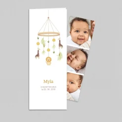 Faire-part Naissance Animaux | Faire-part Naissance Original^Planet cards Mobile Savane