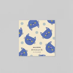Faire-part Naissance Animaux | Créations En Collaboration^Planet cards Mon Bébé Chat