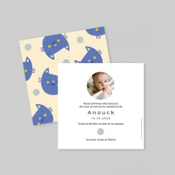 Faire-part Naissance Animaux | Créations En Collaboration^Planet cards Mon Bébé Chat