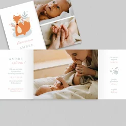 Faire-part Naissance Animaux | Faire-part Naissance Fille^Planet cards Mon Doux Renard