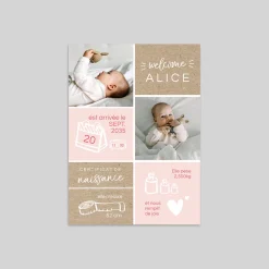 Faire-part Naissance Original | Faire-part Naissance Fille^Planet cards Mon Petit Certificat