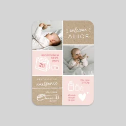 Faire-part Naissance Original | Faire-part Naissance Fille^Planet cards Mon Petit Certificat