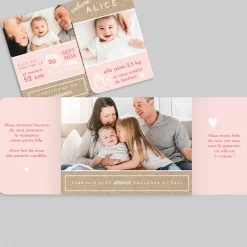 Faire-part Naissance Original | Faire-part Naissance Fille^Planet cards Mon Petit Certificat
