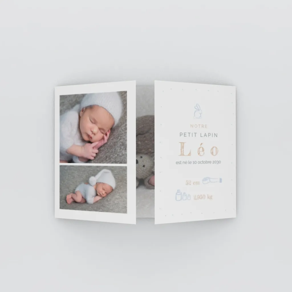 Faire-part Naissance Animaux | Faire-part Naissance Garçon^Planet cards Mon Petit Lapin