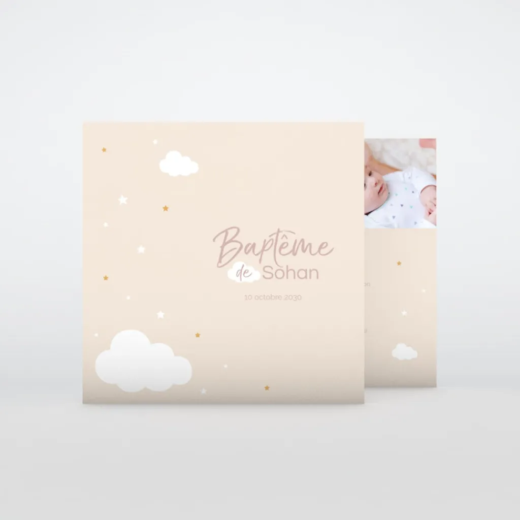 Faire-part Baptême Civil^Planet cards Mon Univers Tout Doux