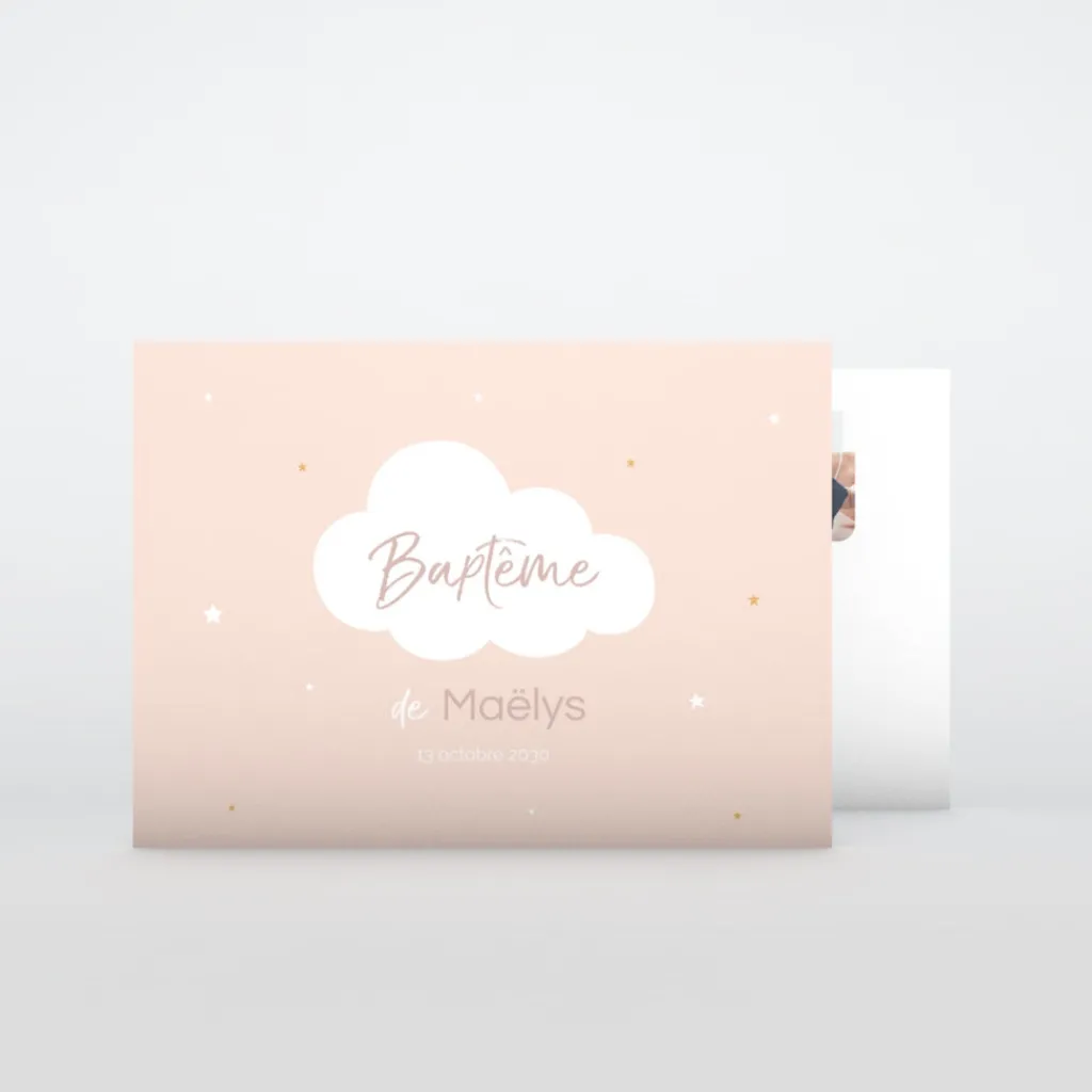 Faire-part Baptême Civil^Planet cards Mon Univers Tout Doux