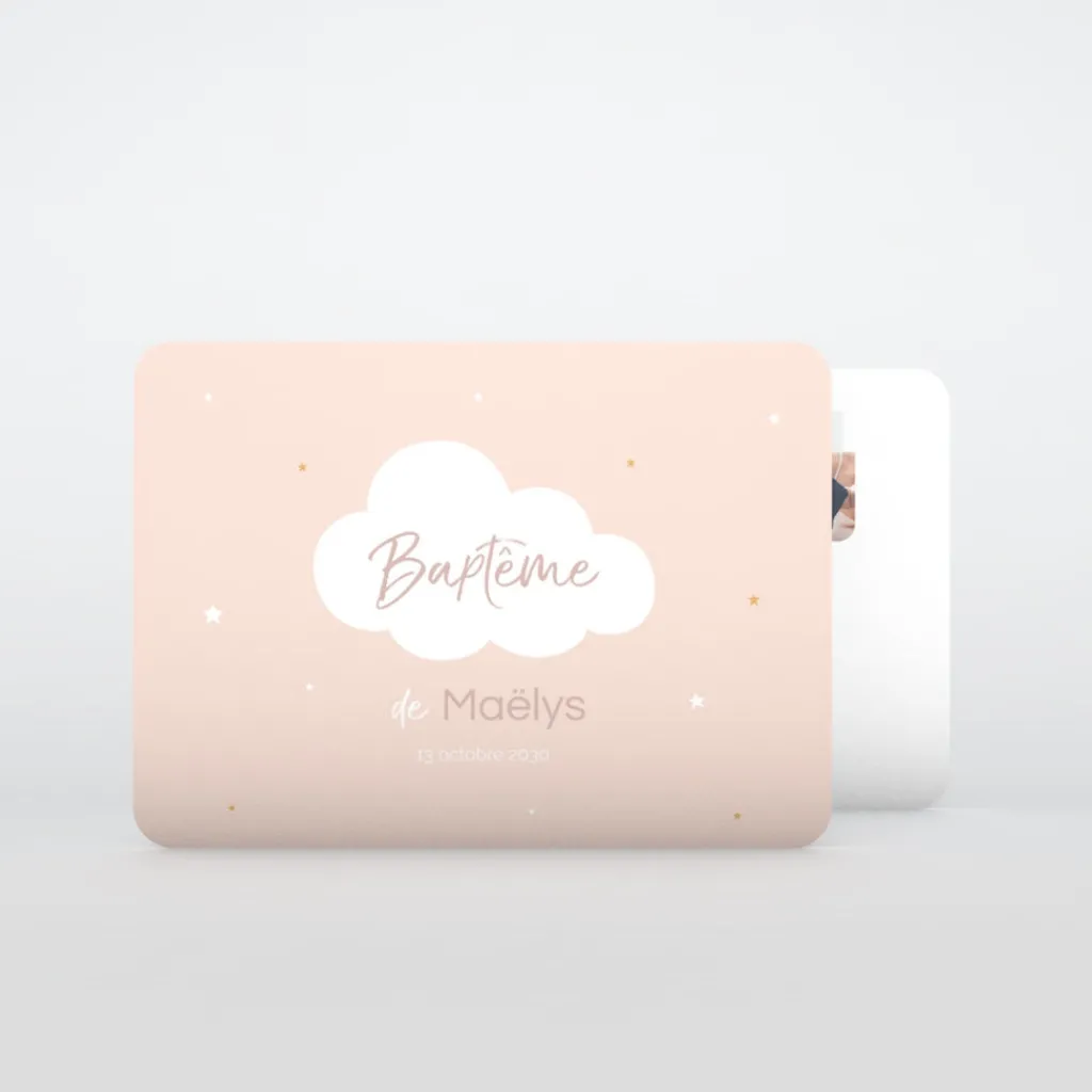 Faire-part Baptême Civil^Planet cards Mon Univers Tout Doux