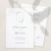 Faire-part Mariage Chic | Faire-part Mariage Champêtre^Planet cards Monogramme Végétal