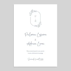 Faire-part Mariage Chic | Faire-part Mariage Champêtre^Planet cards Monogramme Végétal