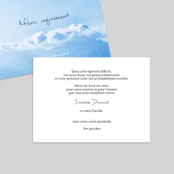 Carte Remerciement Décès^Planet cards Montagne