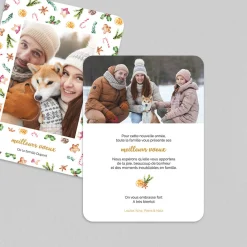 Carte De Vœux Famille^Planet cards Motif de Fin d'Année