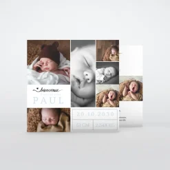 Faire-part Naissance Garçon^Planet cards Multiphoto et Cadre