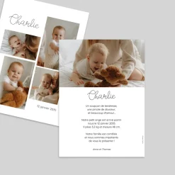 Faire-part Naissance Fille | Faire-part Naissance Garçon^Planet cards Multi-Photo et Jolie Typo