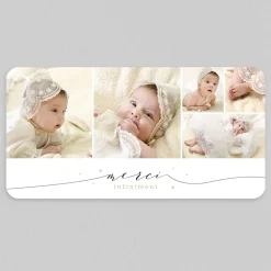 Carte Remerciement Baptême Garçon^Planet cards Multiphoto étoilé