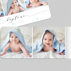 Faire-part Baptême Civil | Gamme Complète^Planet cards Multiphoto étoilé