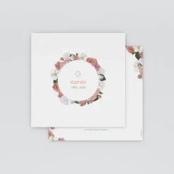 Carte Remerciement Décès^Planet cards Musulman Couronne de Fleurs
