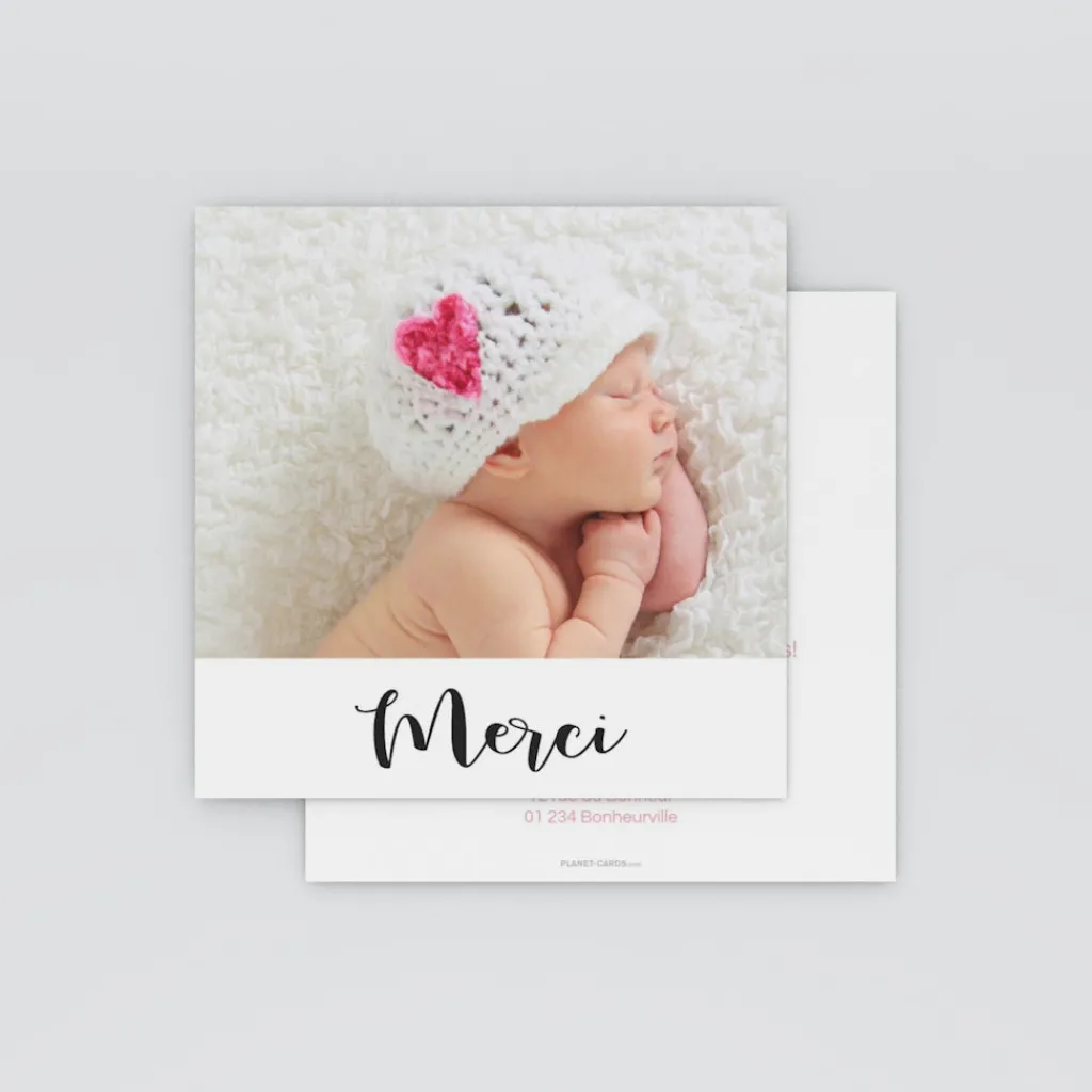 Carte Remerciement Naissance Classique^Planet cards Naissance Magnifique