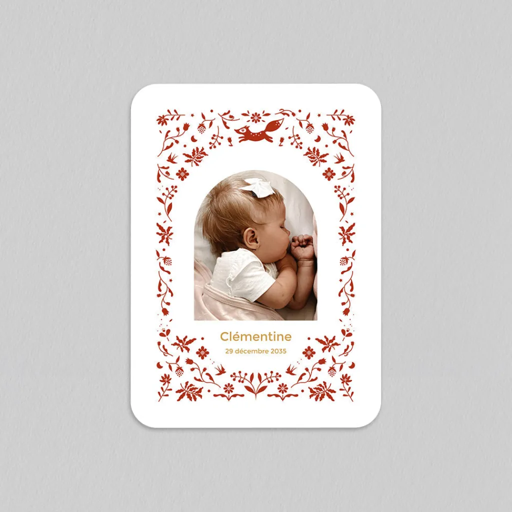 Faire-part Naissance Animaux | Créations En Collaboration^Planet cards Nature et Renard