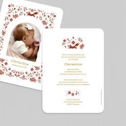 Faire-part Naissance Animaux | Créations En Collaboration^Planet cards Nature et Renard