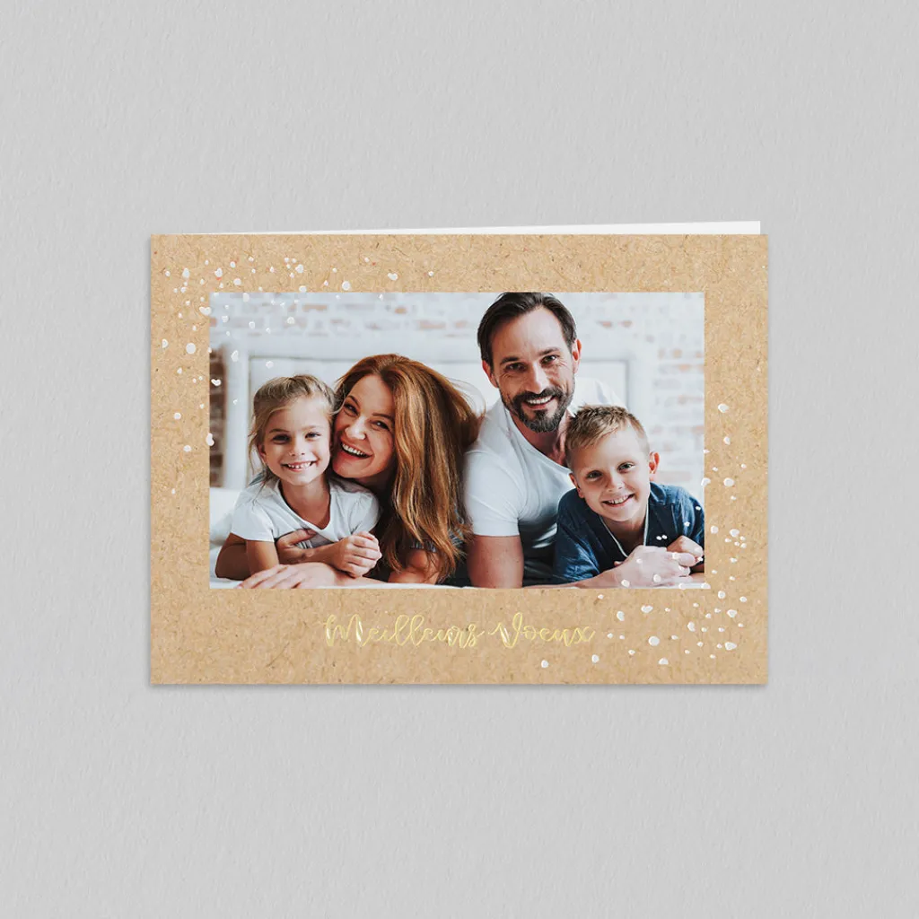 Carte De Vœux Famille^Planet cards Neige et Kraft