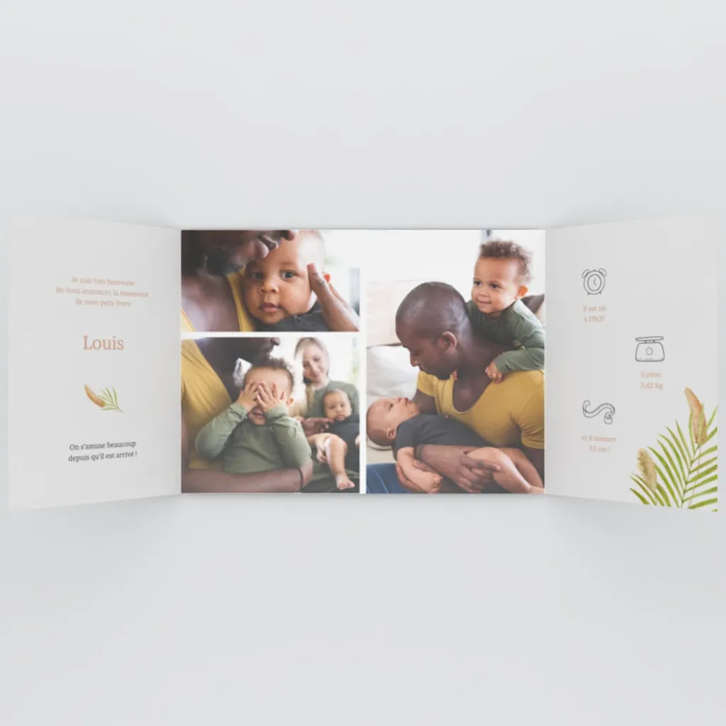 Faire-part Naissance Animaux | Faire-part Naissance Garçon^Planet cards Nos Petits Lions et Savane