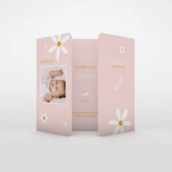 Faire-part Naissance Fille^Planet cards Notre Jolie Fleur En Photo