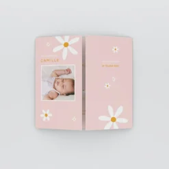 Faire-part Naissance Fille^Planet cards Notre Jolie Fleur En Photo
