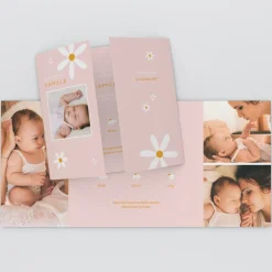 Faire-part Naissance Fille^Planet cards Notre Jolie Fleur En Photo