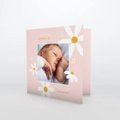 Faire-part Naissance Fille^Planet cards Notre Jolie Fleur En Photo