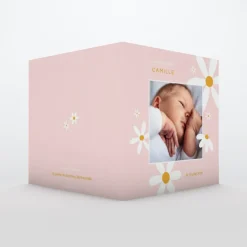 Faire-part Naissance Fille^Planet cards Notre Jolie Fleur En Photo