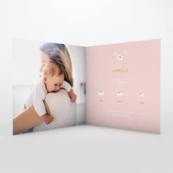 Faire-part Naissance Fille^Planet cards Notre Jolie Fleur En Photo