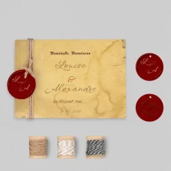 Faire-part Mariage Original^Planet cards Notre Parchemin