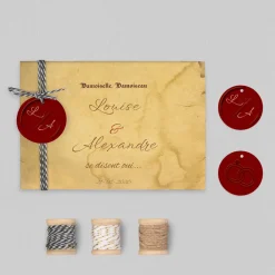 Faire-part Mariage Original^Planet cards Notre Parchemin