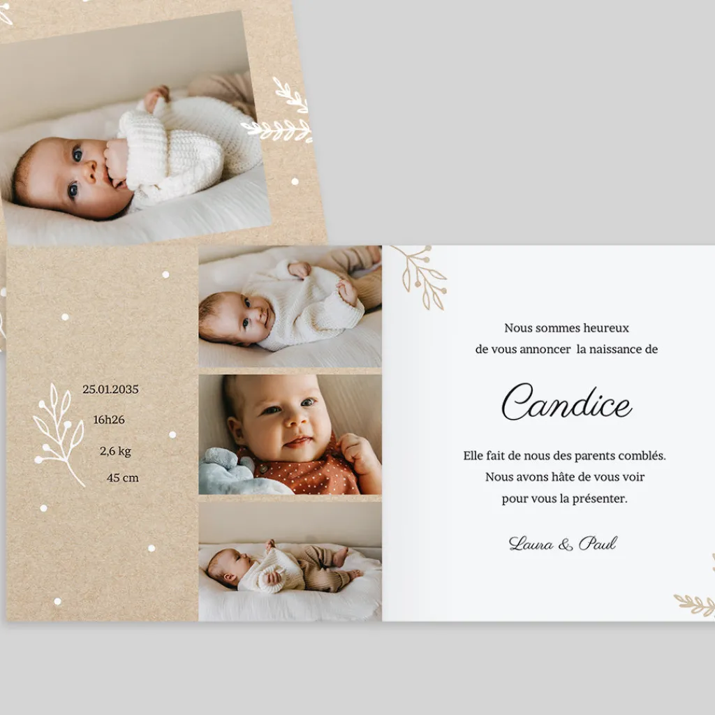 Faire-part Naissance Fille^Planet cards Notre Plus Bel Hiver
