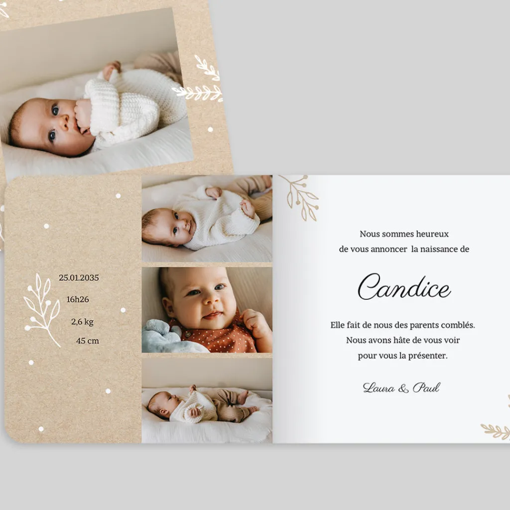 Faire-part Naissance Fille^Planet cards Notre Plus Bel Hiver