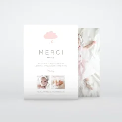 Carte Remerciement Naissance Classique^Planet cards Nuage de merci