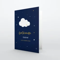 Livret De Baptême^Planet cards Nuage et étoiles