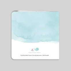 Faire-part Naissance Animaux | Créations En Collaboration^Planet cards Océan et Aquarelle Turquoise