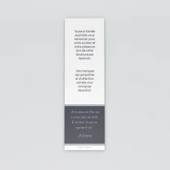 Carte Remerciement Décès^Planet cards Oiseau au trait