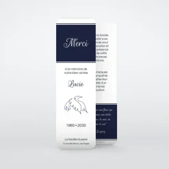 Carte Remerciement Décès^Planet cards Oiseau au trait