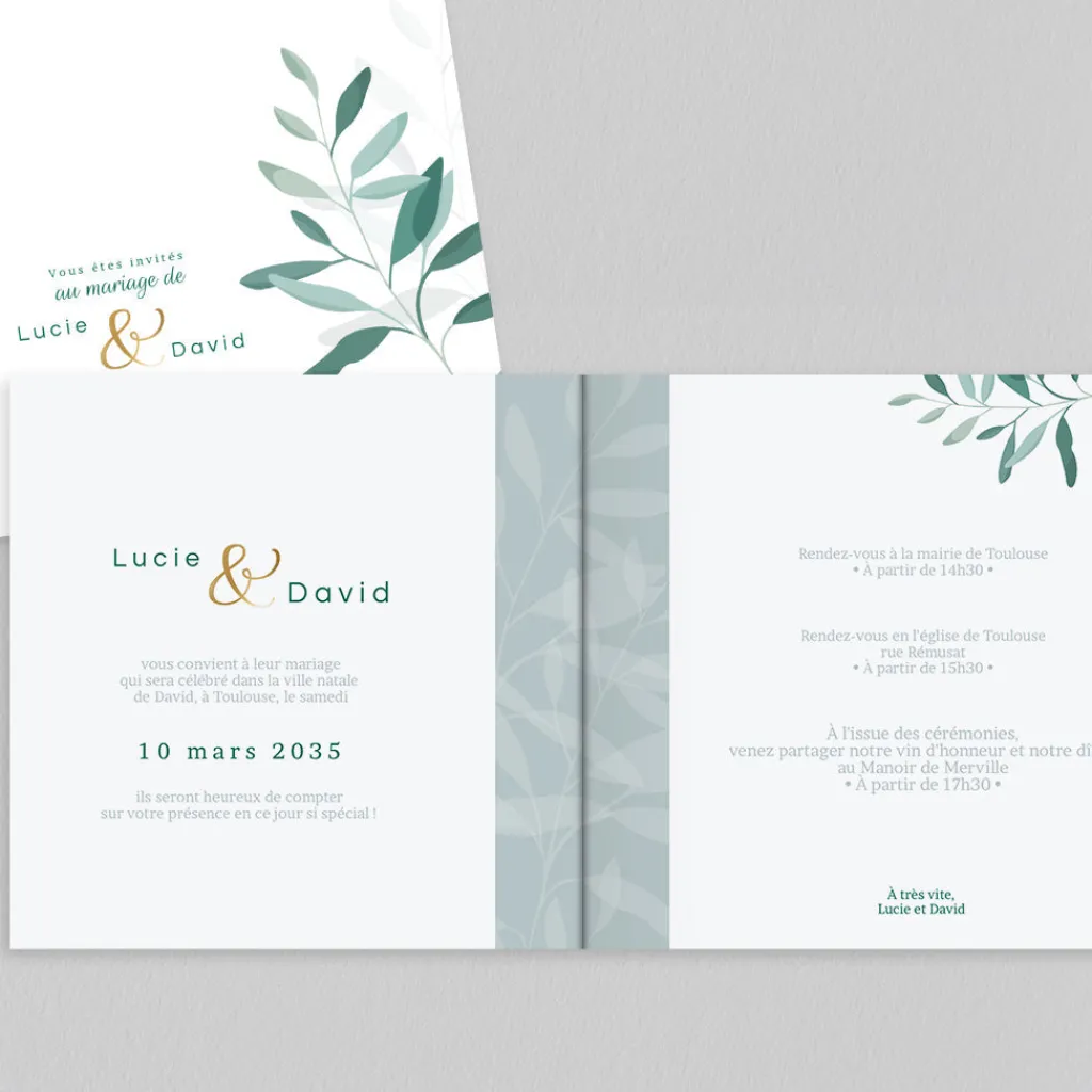 Faire-part Mariage Champêtre^Planet cards Olivier Chic