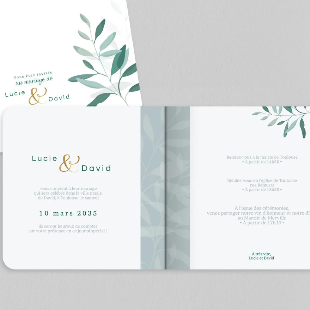 Faire-part Mariage Champêtre^Planet cards Olivier Chic
