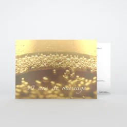 Carte Invitation Noces D'or | Carte Invitation Noces D'or^Planet cards Or Et Champagne