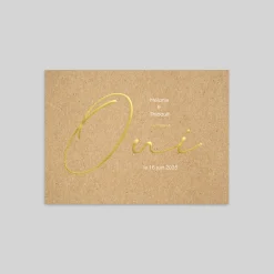 Faire-part Mariage Dorure^Planet cards Oui doré