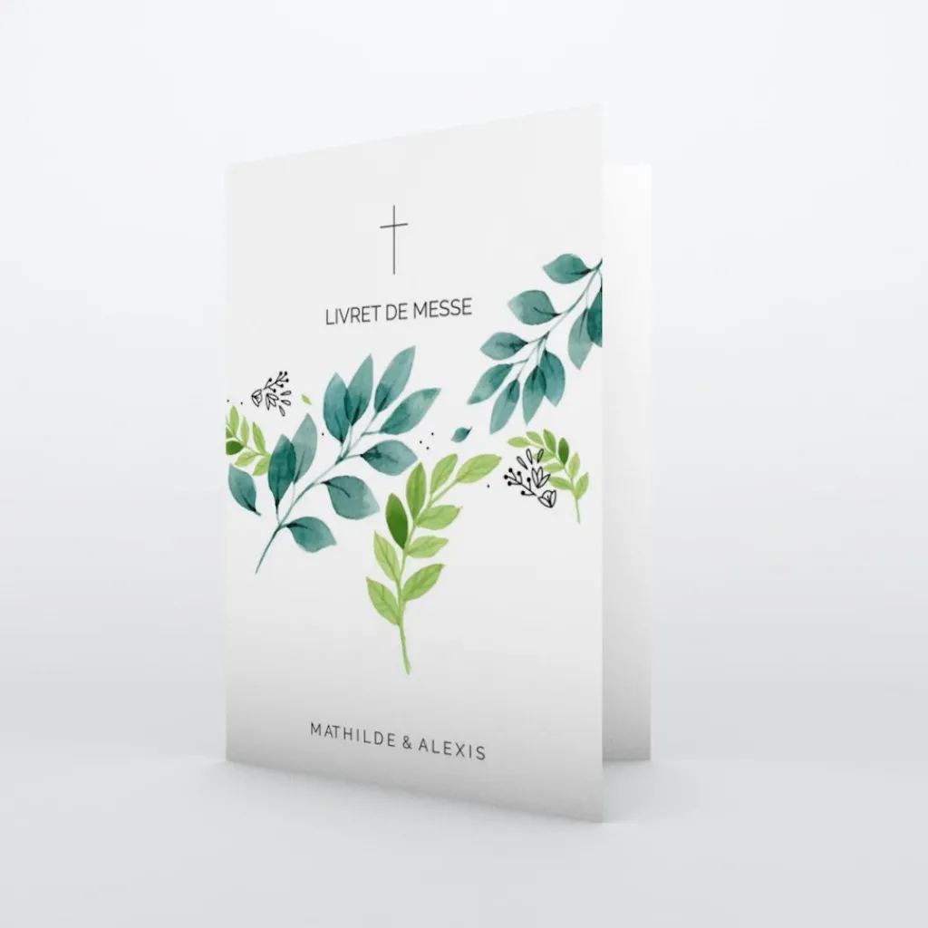Livret De Messe Mariage^Planet cards Oui Fleuri