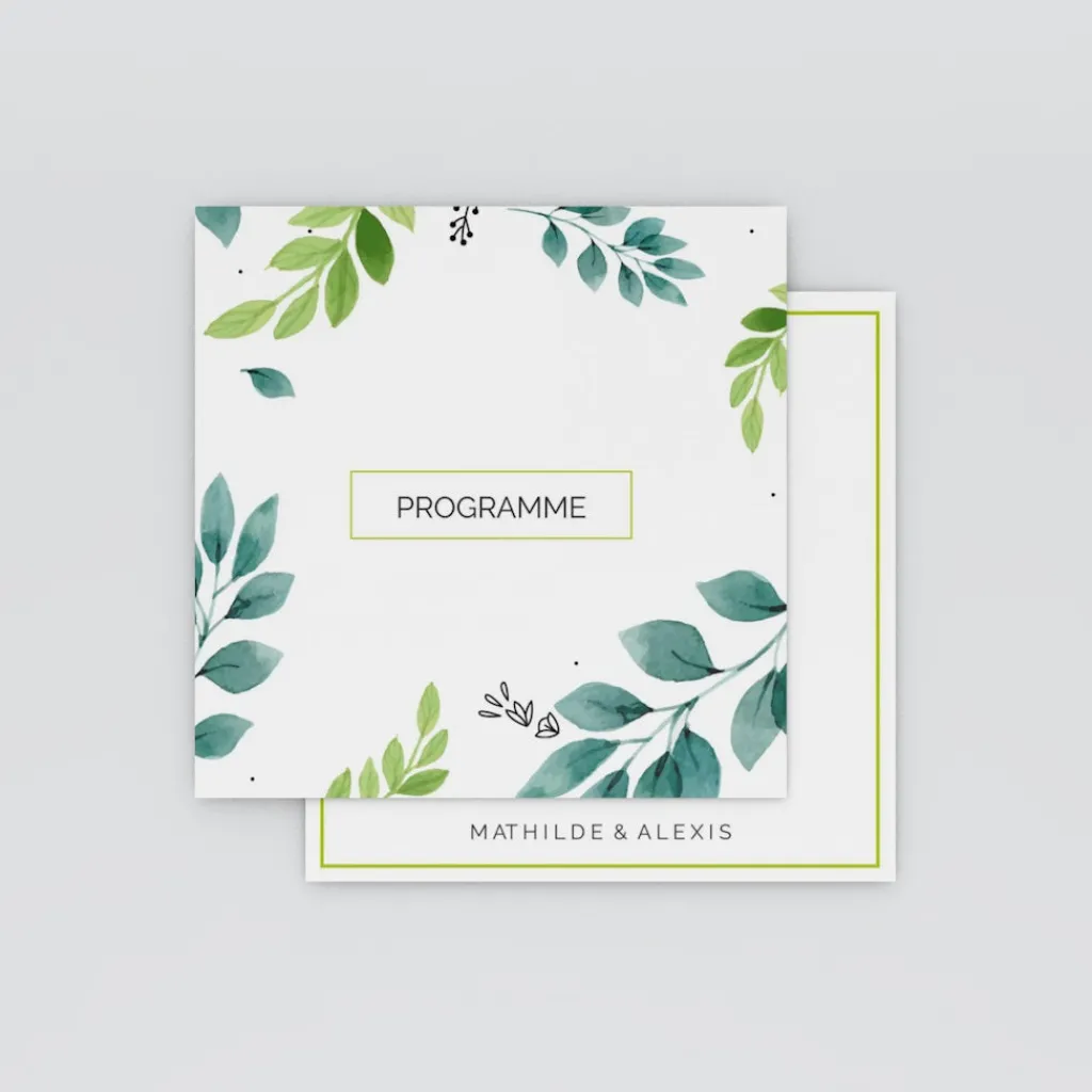 Programme De Mariage^Planet cards Oui Fleuri