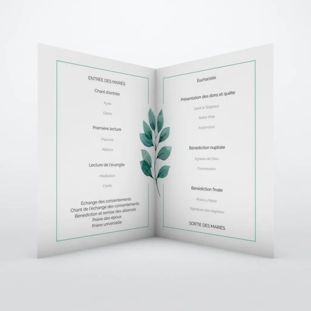 Livret De Messe Mariage^Planet cards Oui Fleuri