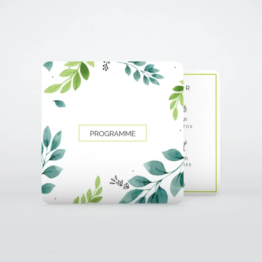 Programme De Mariage^Planet cards Oui Fleuri