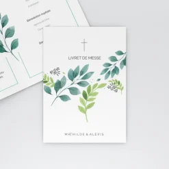Livret De Messe Mariage^Planet cards Oui Fleuri