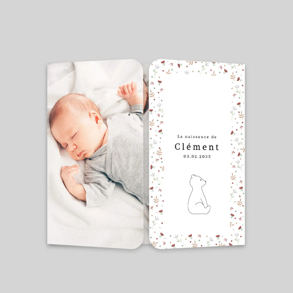 Faire-part Naissance Animaux | Faire-part Naissance Fille^Planet cards Ours et Liberty